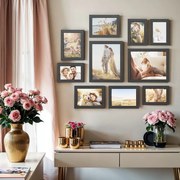 Conjunto de 10 molduras fotografias pretas