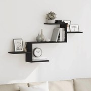 Prateleira de parede 104x15x49 cm deriv. madeira carvalho preto