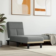 vidaXL Chaise longue tecido cinzento-escuro