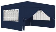 Tenda festas profissional c/ paredes laterais 4x4m 90g/m² azul