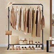 Guarda roupa com rodas 41 x 103,5 x 155 cm Preto