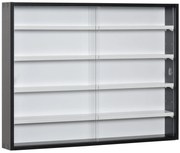 Vitrine de Parede de Madeira com Prateleiras Ajustáveis e 2 Portas Cor