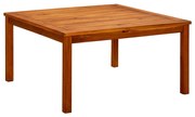 vidaXL Mesa de centro p/ jardim 85x85x45 cm madeira de acácia maciça