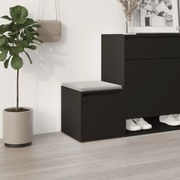 vidaXL Caixa com gaveta 40,5x40x40 cm derivados de madeira preto