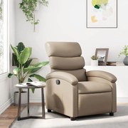 vidaXL Poltrona reclinável couro artificial cor cappuccino
