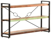 vidaXL Estante c/ 3 prateleiras 140x30x80cm madeira recuperada maciça