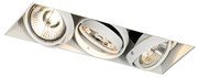 Foco embutido branco GU10 AR70 sem moldura 3 luzes - Oneon Moderno