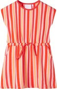 Vestido de criança com cordão rosa e vermelho 116