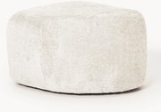 Pufe oval em teddy-bouclé Wolke