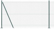 vidaXL Conjunto de Postes de Cerca Prateado 10 x 1.2 m Aço Galvanizado