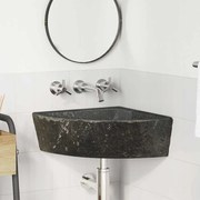 vidaXL Bacia de Canto Pendurada na Parede (38-45) x (38-45) x 12 cm