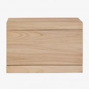 Conjunto De Móvel De Casa De Banho Suspenso 60x45 Cm Em Madeira De Teca Belivetta Madeira De Teca Clara - Sklum