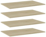 vidaXL Prateleiras estante 4pcs 80x50x1,5cm contraplacado cor carvalho