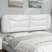 vidaXL Almofadão de cabeceira Hvar 193 cm couro artificial branco