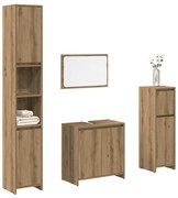 vidaXL 4 pcs móveis de casa de banho deriv. madeira carvalho artisiano