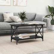 vidaXL Mesa de centro Carvalho preto 80 x 45 x 45.5 cm