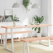 vidaXL Tampo de mesa c/ bordas vivas carvalho maciço não tratado