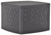 vidaXL Mesa de apoio 54x54x36,5 cm plástico moca