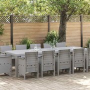 vidaXL Conjunto de Jantar para Jardim 13 pcs Cinzento-claro