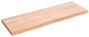 vidaXL Tampo de mesa 120x40x(2-4) cm carvalho tratado castanho-claro