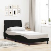 vidaXL Estrutura de cama sem colchão Hanko 90x190 cm tecido preto