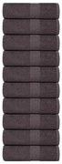 vidaXL Toalhas de bidé FROGN 10 pcs 30x50 cm 360 g/m² antracite