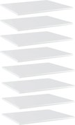 vidaXL Prateleiras para estante 8 pcs 60x50x1,5cm contraplacado branco
