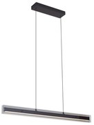 Candeeiro suspenso moderno preto com vidro fumado incl. LED Easylift - Catch