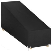 vidaXL Capa para espreguiçadeira 12 ilhós 205x75x40/70 cm polietileno