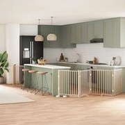 vidaXL Portão para cães com porta dobrável 12 painéis 960 cm álamo