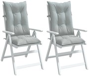 vidaXL Almofadões para cadeiras altas 2 pcs mesclado tecido