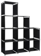 vidaXL Estante expositora em escada 130x45x170 cm tecido
