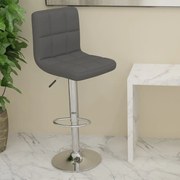 vidaXL Banco de bar tecido cinzento-escuro