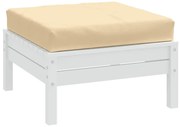 vidaXL Almofadão p/ paletes 60x60x9,5 cm mesclado tecido bege