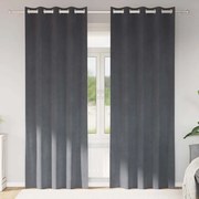 vidaXL Cortinas opacas 2 pcs Cinzento-claro 140 x 225 cm Veludo