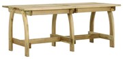 vidaXL Mesa de jardim 220x74x75 cm madeira de pinho impregnada