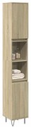vidaXL Armário WC 30x30x190 cm derivados de madeira carvalho sonoma