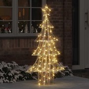 vidaXL Árvore de Natal com 160 LEDs Branco quente 150 cm PET