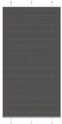 vidaXL Preto Plissada Cega 105x200 cm Largura Tecido 104,4cm Poliéster