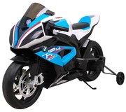 Mota elétrica para Crianças 12V, Rodas	Espuma EVA, assento couro ecológico Azul