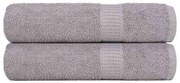 vidaXL Toalhas de mãos FROGN 2 pcs 50x100 cm 360 g/m² cinzento