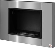 HOMCOM Lareira de Bioetanol com Depósito de 0,9L Tempo de Combustão 3H para Interiores 20-25 m² Prata | Aosom Portugal