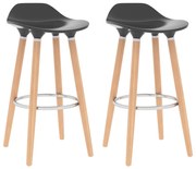 vidaXL Cadeiras de bar 2 pcs cinzento