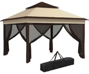 Tenda Dobrável de Jardim Lisboa – 3,26x3,26x2,72 m – Proteção UV30+ –