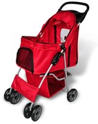 vidaXL Carrinho para cães vermelho