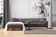Sofá de Canto Petra – Antracite – 145 x 250 cm