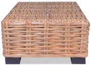 vidaXL Mesa de centro em vime natural 45x45x30 cm