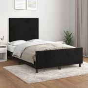 vidaXL Estrutura de cama sem colchão 120x200 cm veludo preto