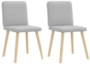 vidaXL Cadeiras de jantar 2 pcs tecido cinza nuvem