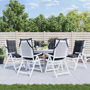 vidaXL Almofadões p/ cadeira encosto alto 6pcs tecido oxford antracite